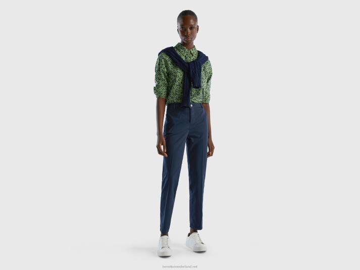 vrouwen Benetton Overhemd van 100% katoen met dessin groente 4R62500