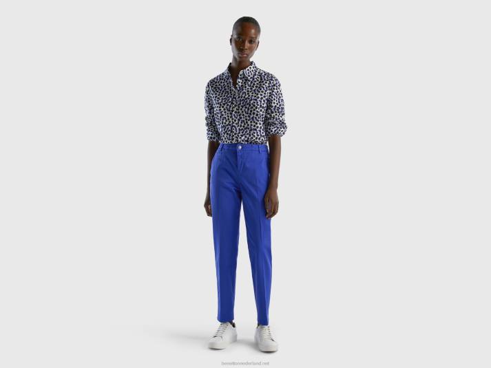 vrouwen Benetton Overhemd van 100% katoen met dessin wit 4R62525