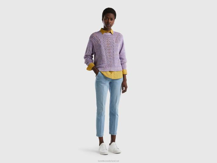 vrouwen Benetton overhemd van lichtgewicht katoen mosterd 4R623986