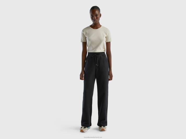 vrouwen Benetton T-shirt van lang vezelkatoen beige 4R62432