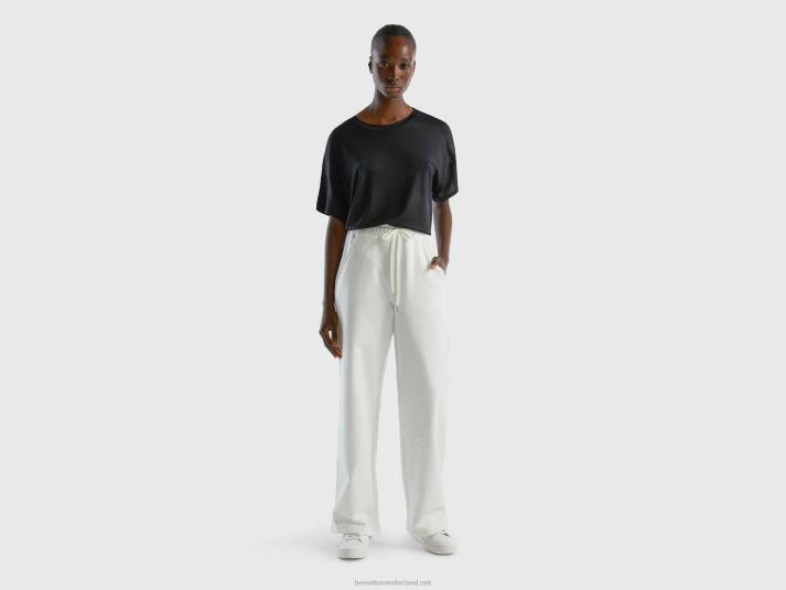 vrouwen Benetton t-shirt van duurzame viscose met stretch zwart 4R623921