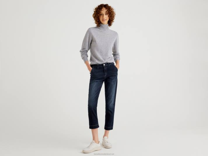 vrouwen Benetton lichtgrijze coltrui van zuivere merinowol lichtgrijs 4R623673