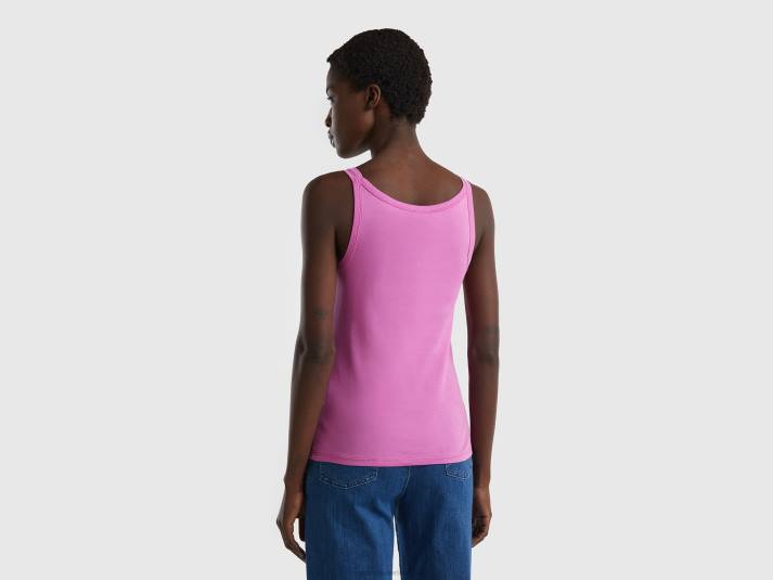 vrouwen Benetton roze tanktop van puur katoen roze 4R62421