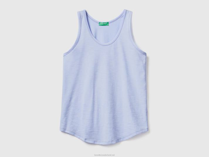 vrouwen Benetton tanktop van lichtgewicht katoen lavendel 4R623846
