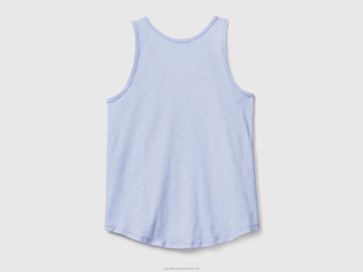 vrouwen Benetton tanktop van lichtgewicht katoen lavendel 4R623846