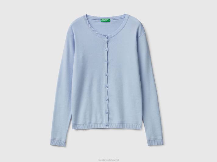 vrouwen Benetton vest met ronde hals van zuiver katoen lavendel 4R6281